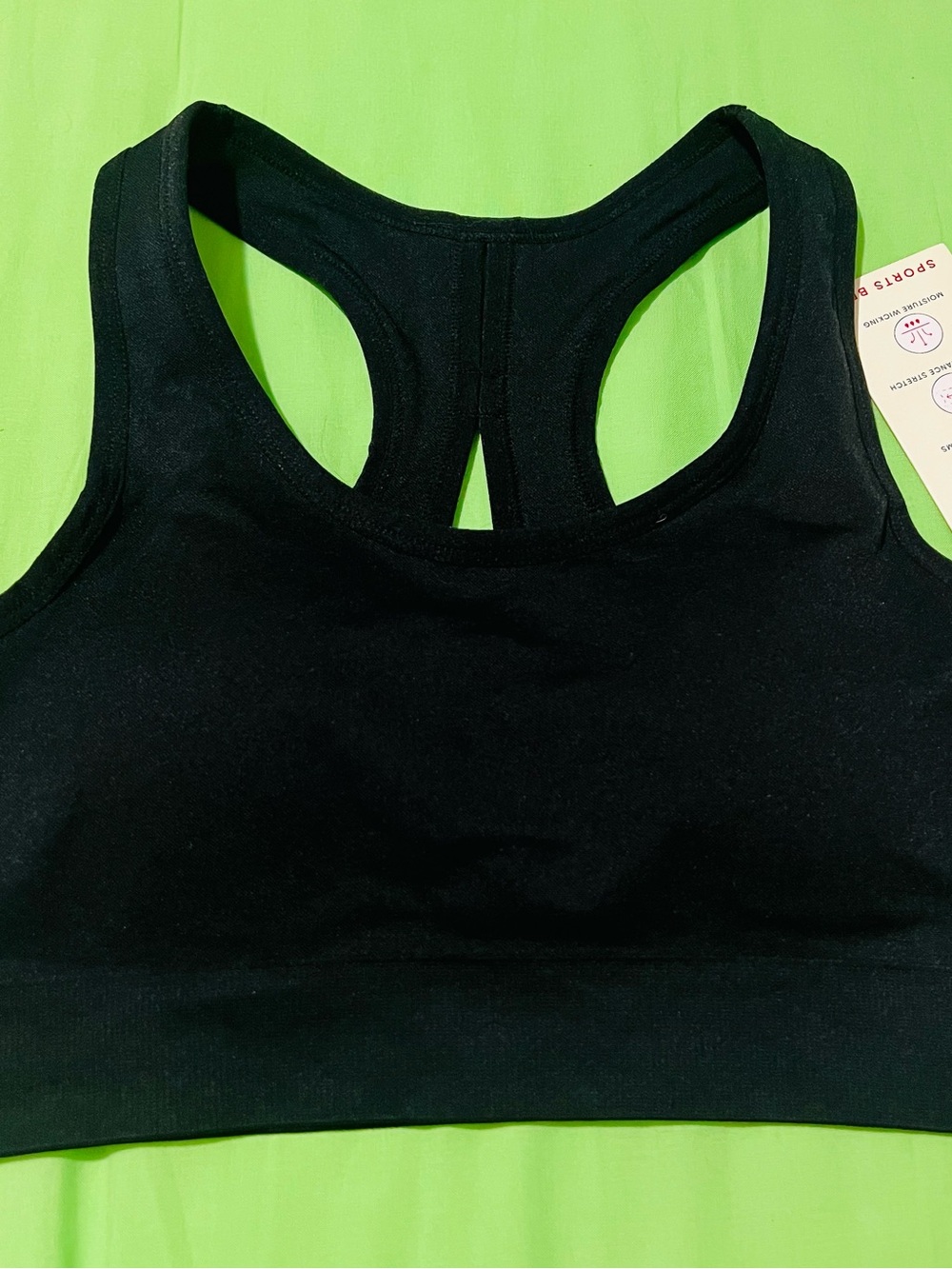 Aeropostale Black Racerback Seamless Sports Bra